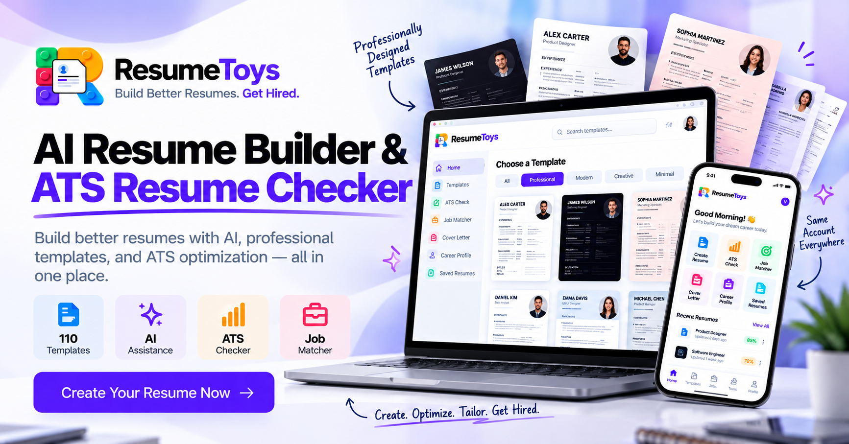 ResumeToys — AI Resume Builder & ATS Resume Checker